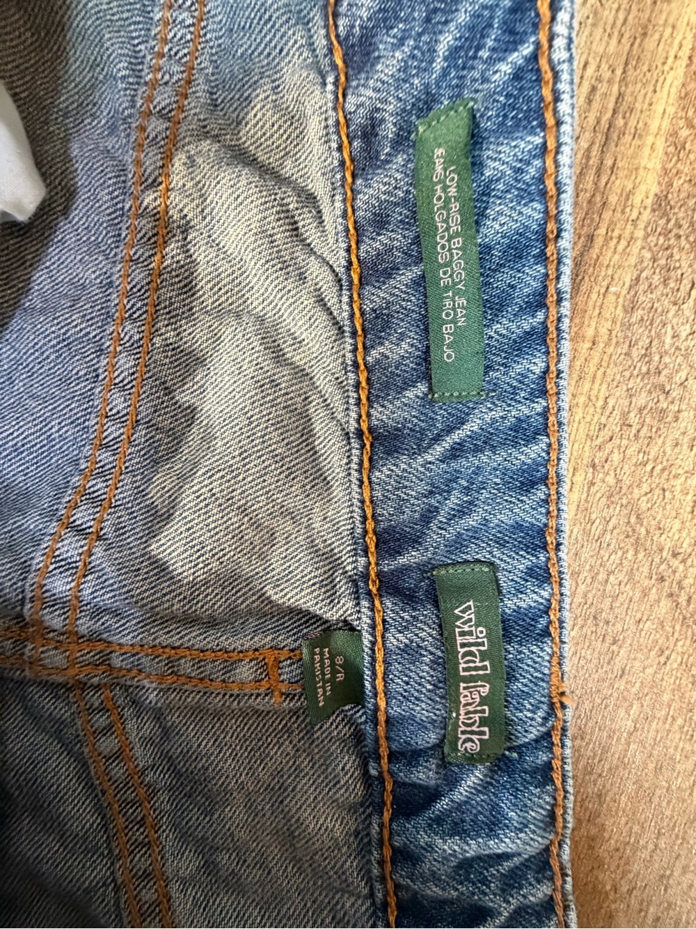 wild fable Light Blue Baggy Wide Leg Jeans 8R - Picture 7 of 9